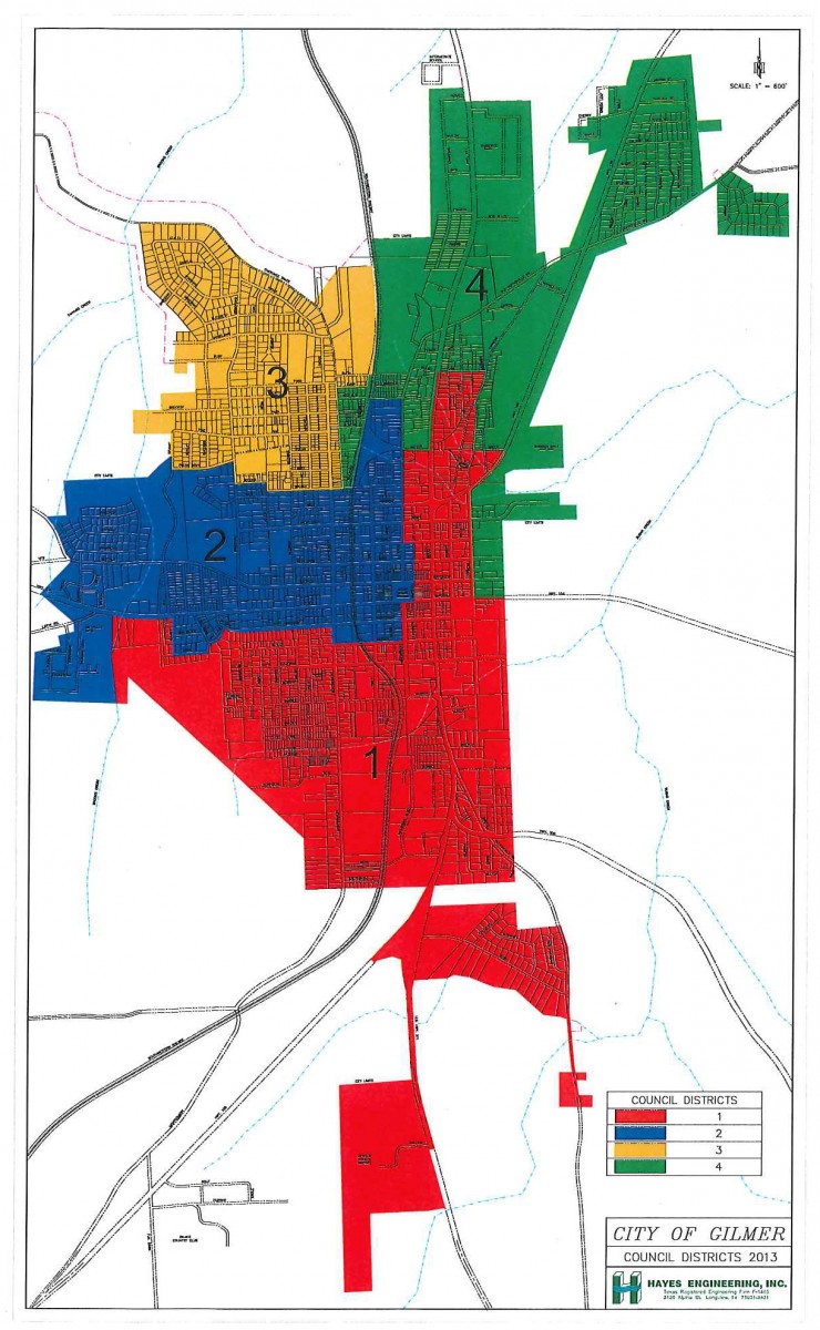Gilmer tx district map